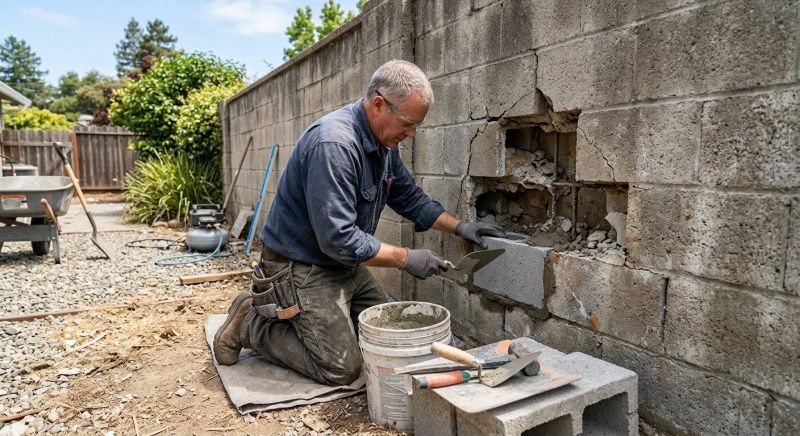 Block Wall Repair in Brunswick, GA