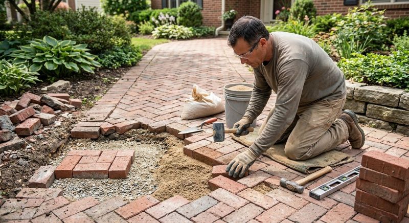 Brick Driveway Repair in Brunswick, GA