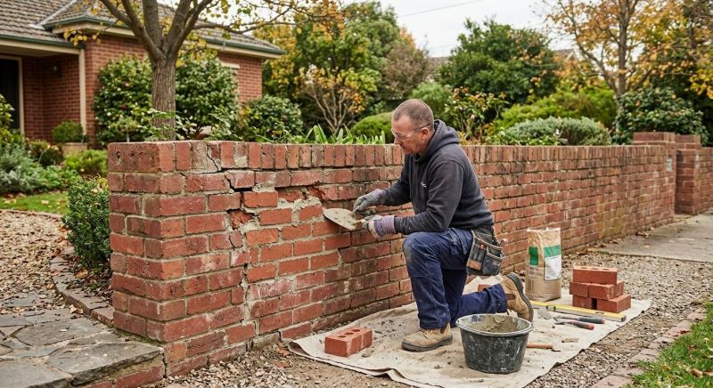 Brick Fence Repair in Brunswick, GA