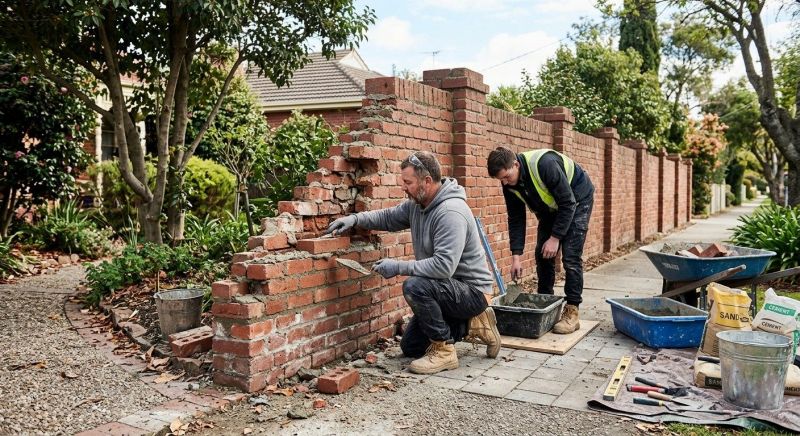Brick Fence Repair in Brunswick, GA