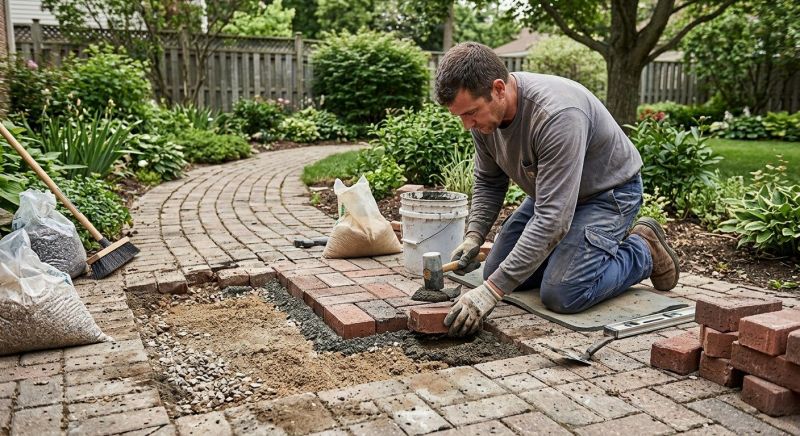 Brick Pathway Repair in Brunswick, GA