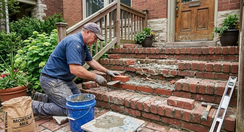 Brick Steps Repair in Brunswick, GA
