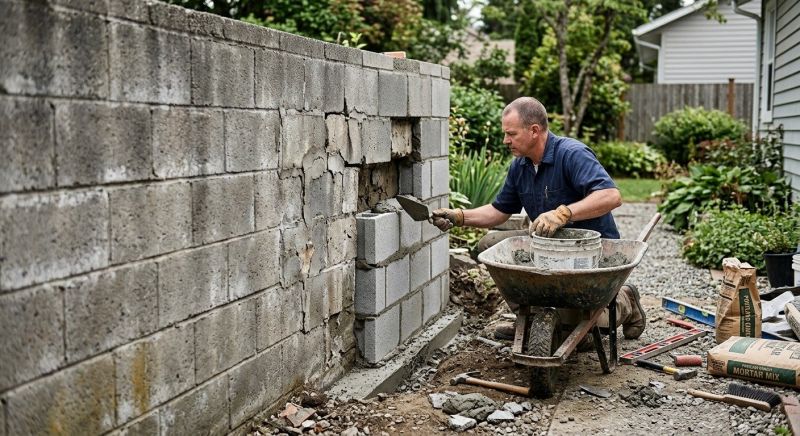 Cinder Block Repair in Brunswick, GA