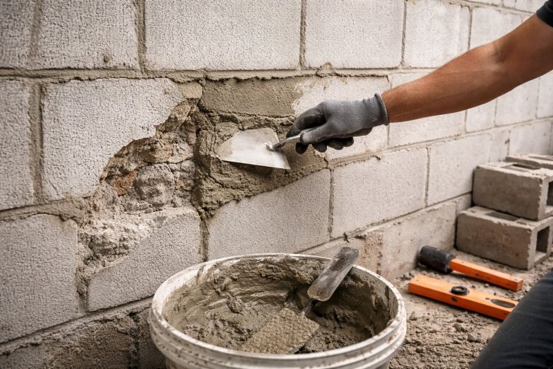Cinder Block Wall Repair in Glynn County, GA