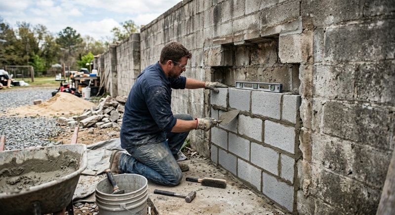 Concrete Block Repair in Woodbine, GA