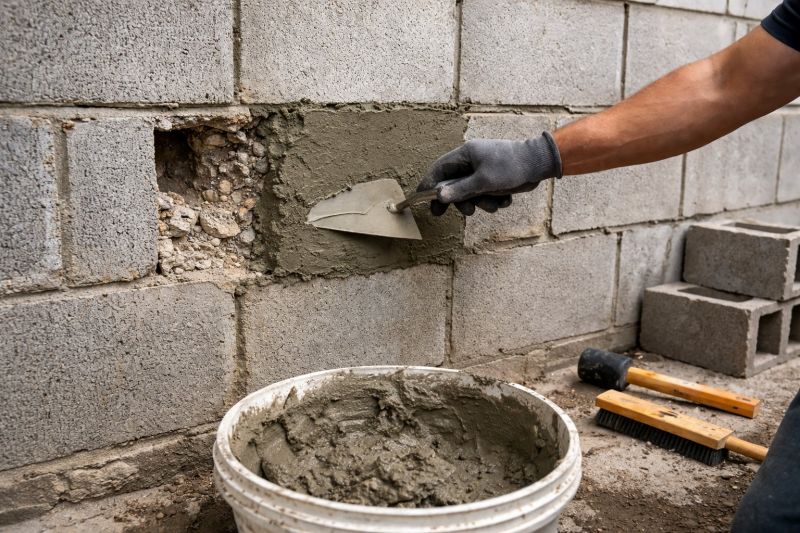 Concrete Block Wall Repair in Brunswick, GA