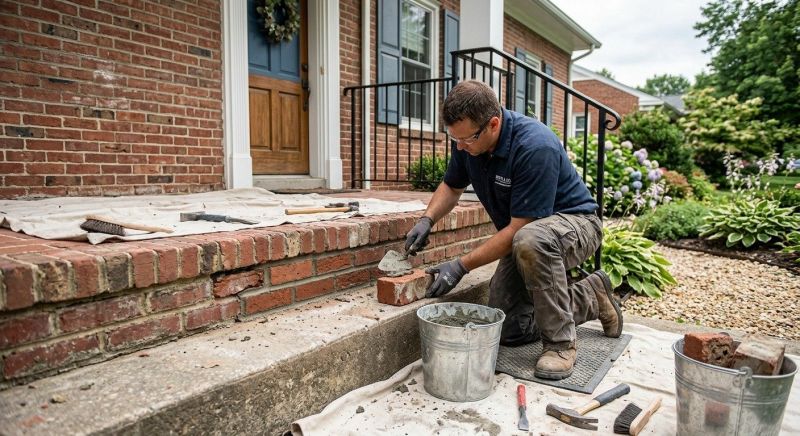 Porch Brick Repair in Brunswick, GA