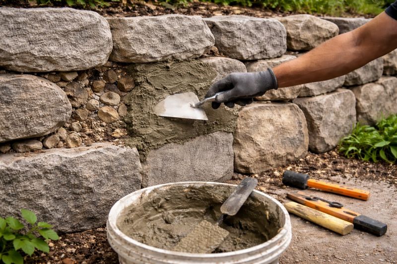 Stone Wall Repair in Darien, GA