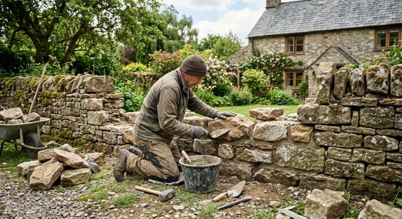 Stone Wall Repair in Glynn County, GA