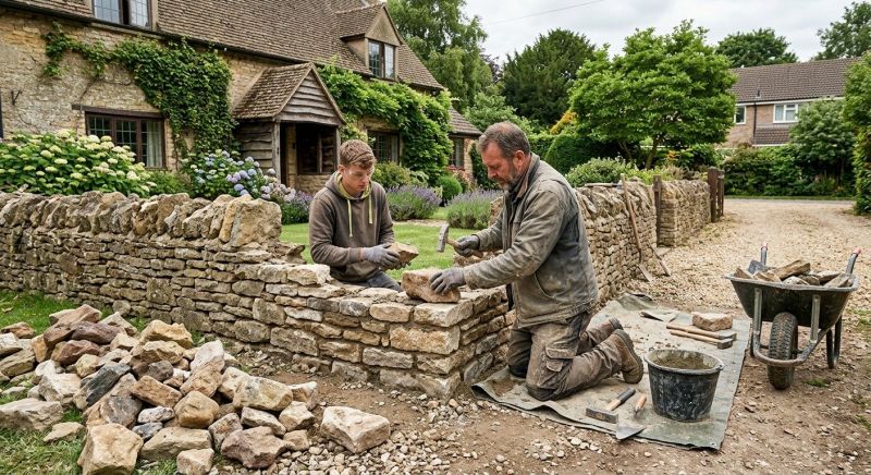 Stone Wall Repair in Woodbine, GA